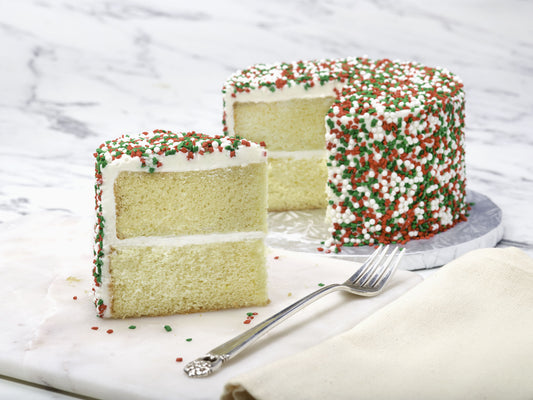 Christmas sprinkle cake